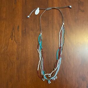 Beaded adjustable necklace. 24” or less. NWT.